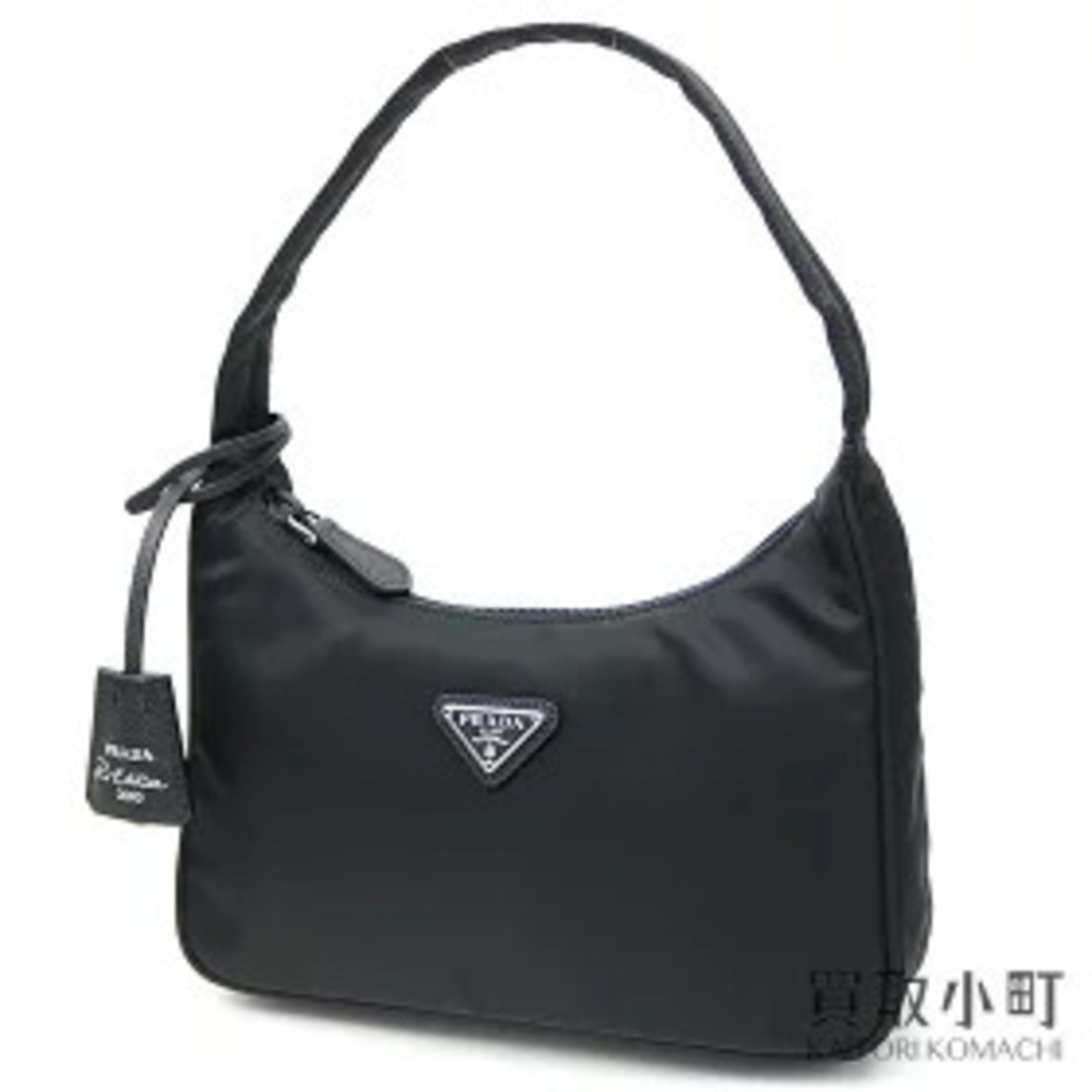 Prada Re Edition Bag Tessuto Triangle Hobo Shoulder Nero Black